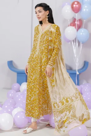 Q Prints by Qalamkar Embroidered Lawn Suits Unstitched 3 Piece QLM25QP D-08 A Sierra - Summer Collection